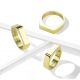 Квадратное кольцо перстень из стали, ширина 5 мм.