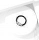 Сегментное кольцо из стали серьга для пирсинга септума, уха, брови, губы, носа с тремя кристаллами/ 1,2*8 мм